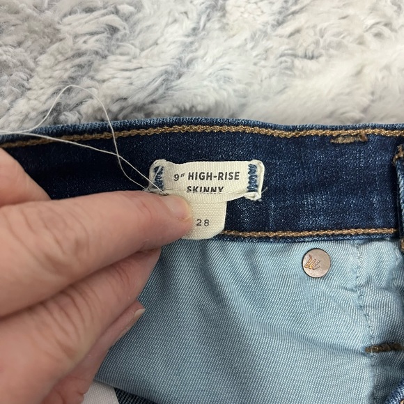 Madewell 9” High rise skinny jeans with exposed button fly size 28 - Picture 6 of 8